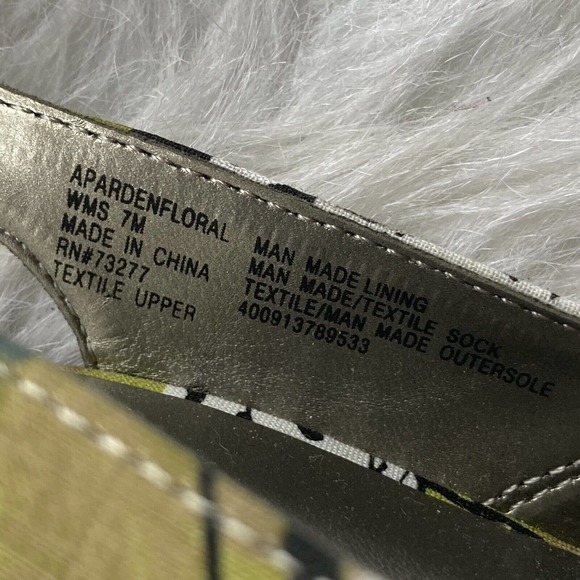 Apt 9 Womens 7M White Blue Green Floral Open Toe Pumps Watercolor Career Work - Picture 13 of 13